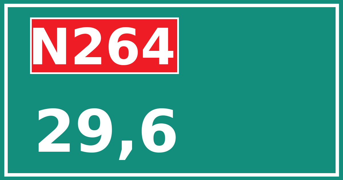 Hectometerbord N264 29,6