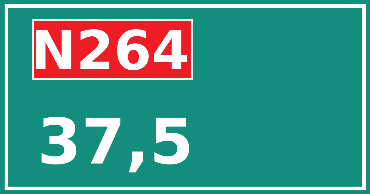 Hectometerbord N264 37,5