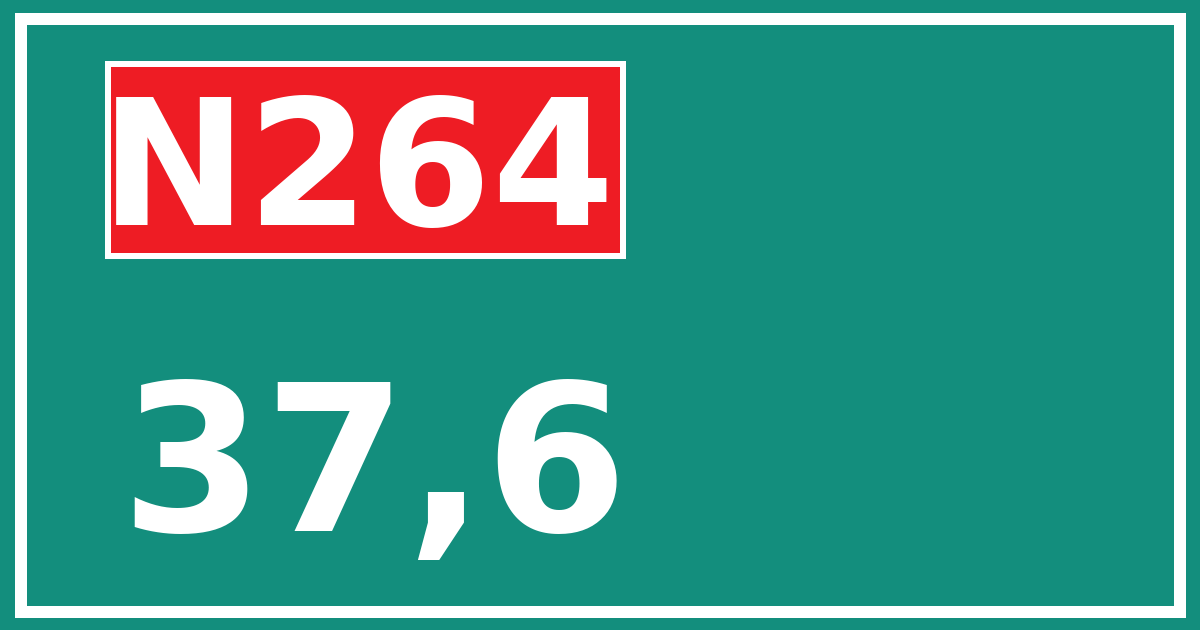 Hectometerbord N264 37,6