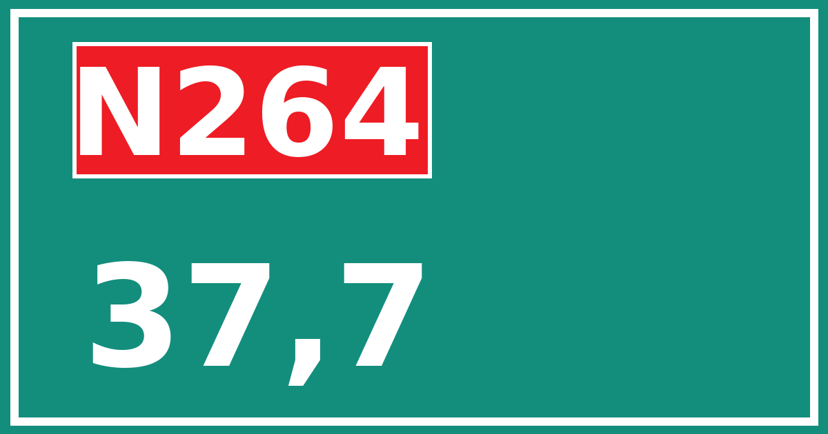 Hectometerbord N264 37,7