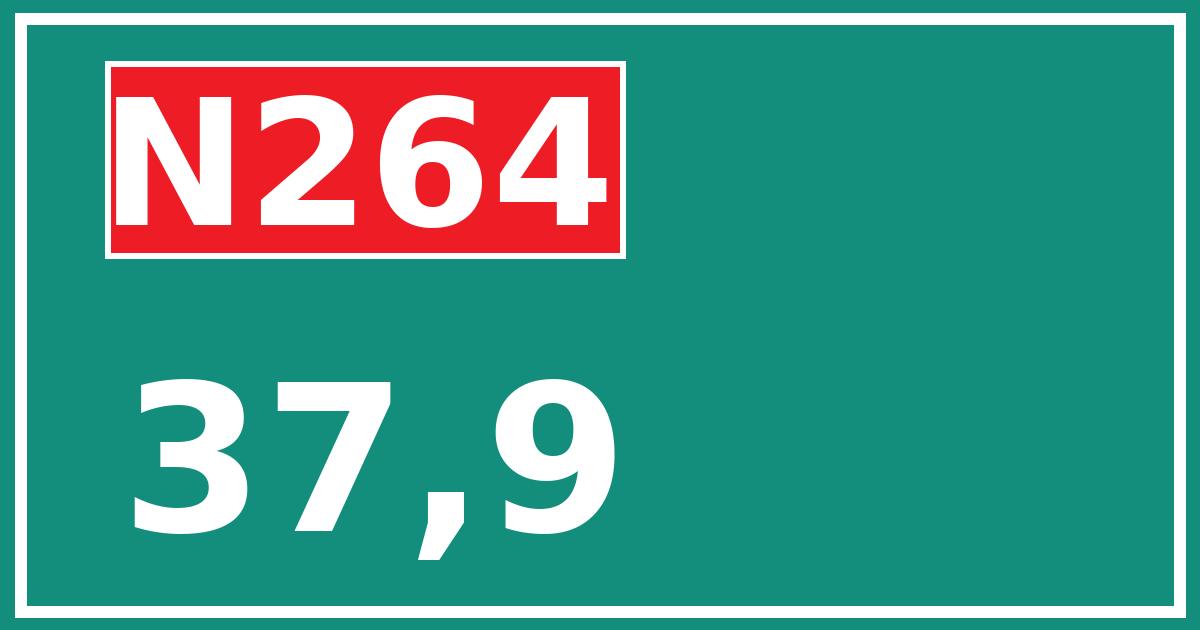 Hectometerbord N264 37,9