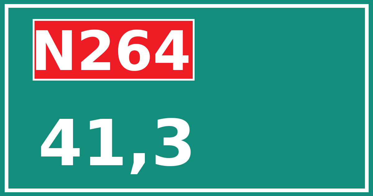 Hectometerbord N264 41,3