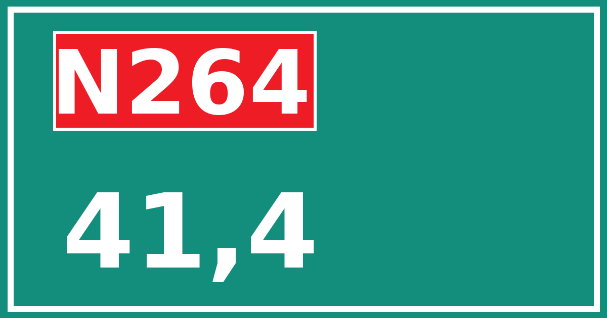 Hectometerbord N264 41,4