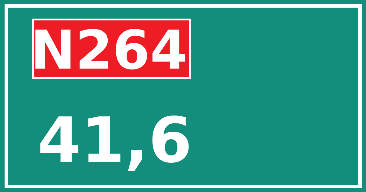 Hectometerbord N264 41,6