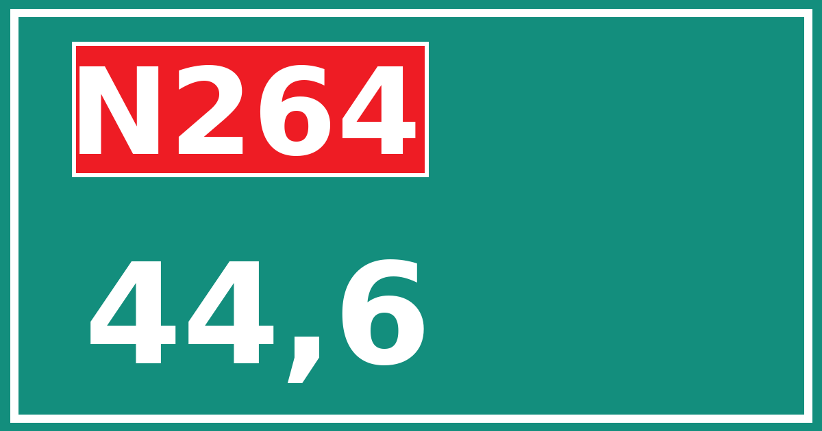 Hectometerbord N264 44,6
