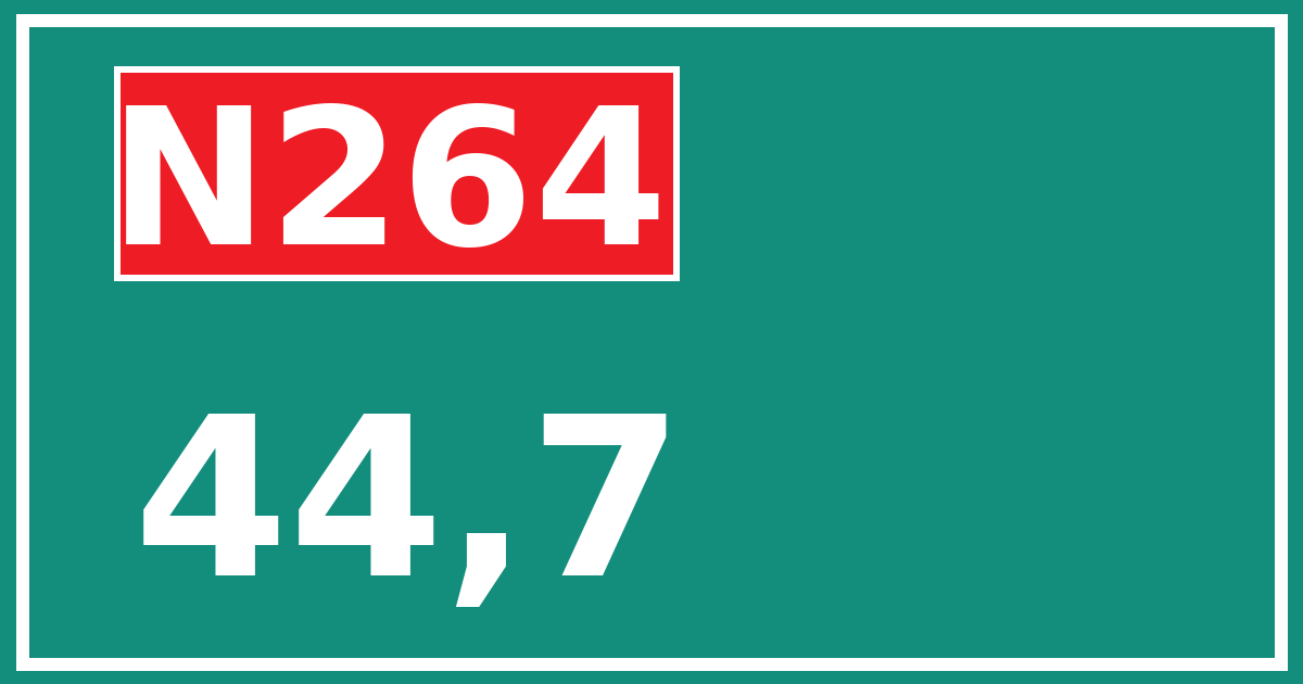 Hectometerbord N264 44,7