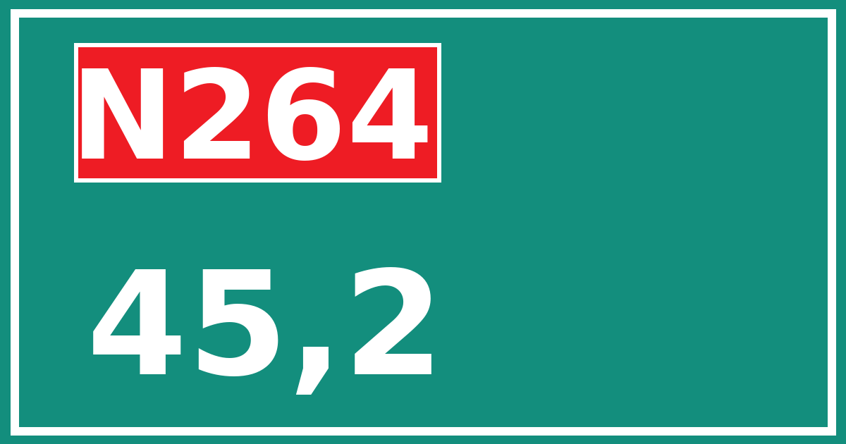 Hectometerbord N264 45,2