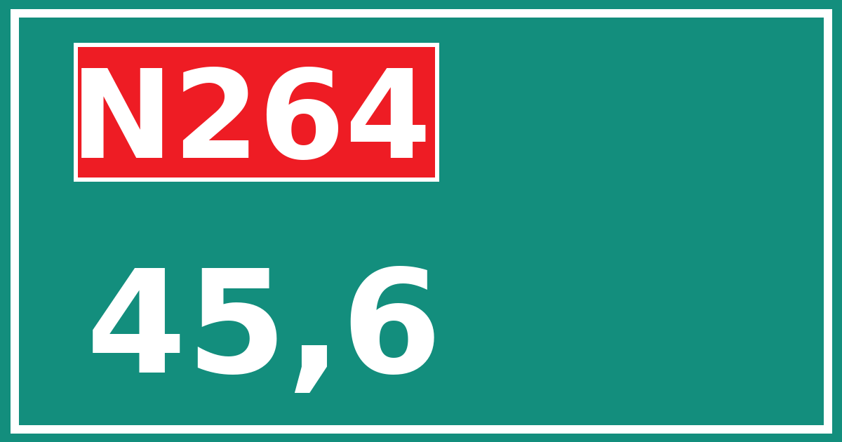 Hectometerbord N264 45,6
