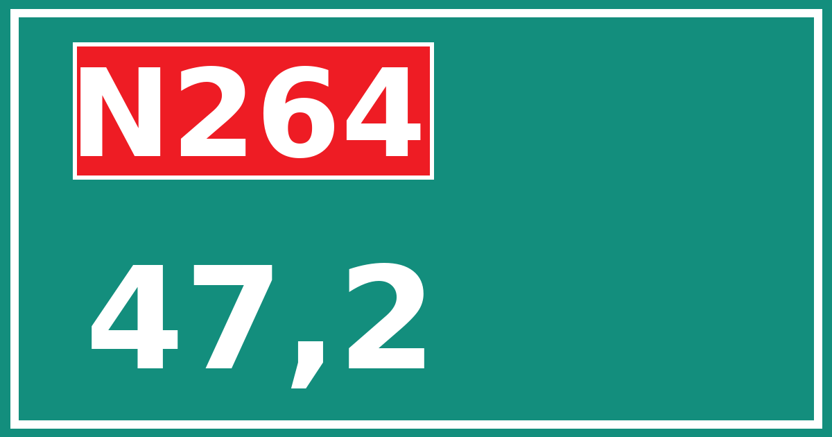 Hectometerbord N264 47,2