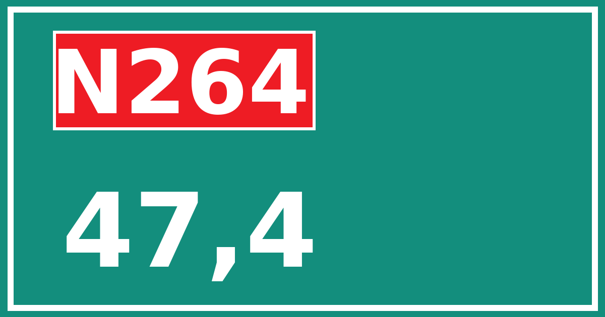 Hectometerbord N264 47,4