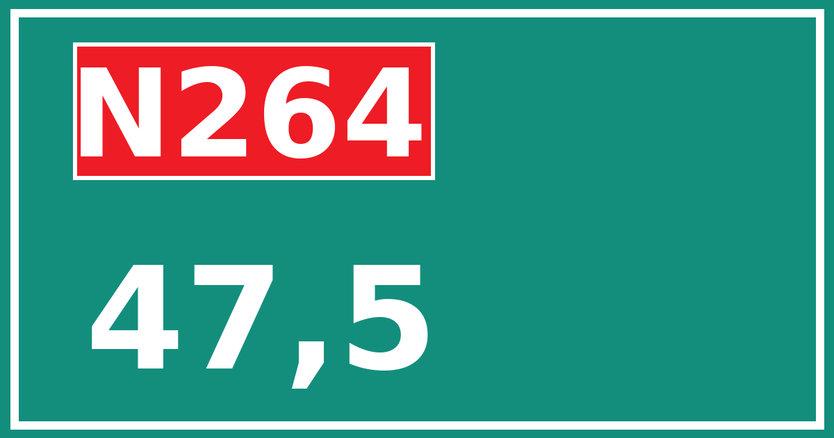 Hectometerbord N264 47,5