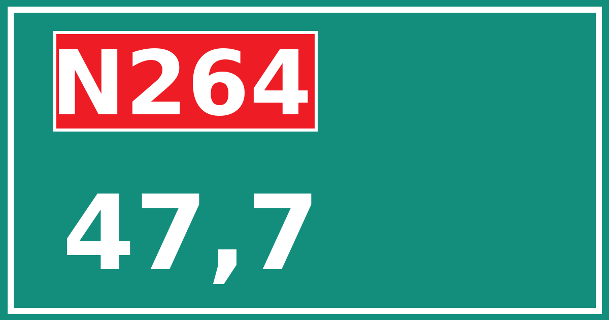 Hectometerbord N264 47,7