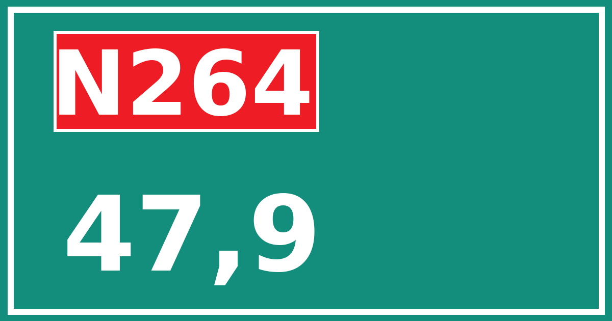 Hectometerbord N264 47,9