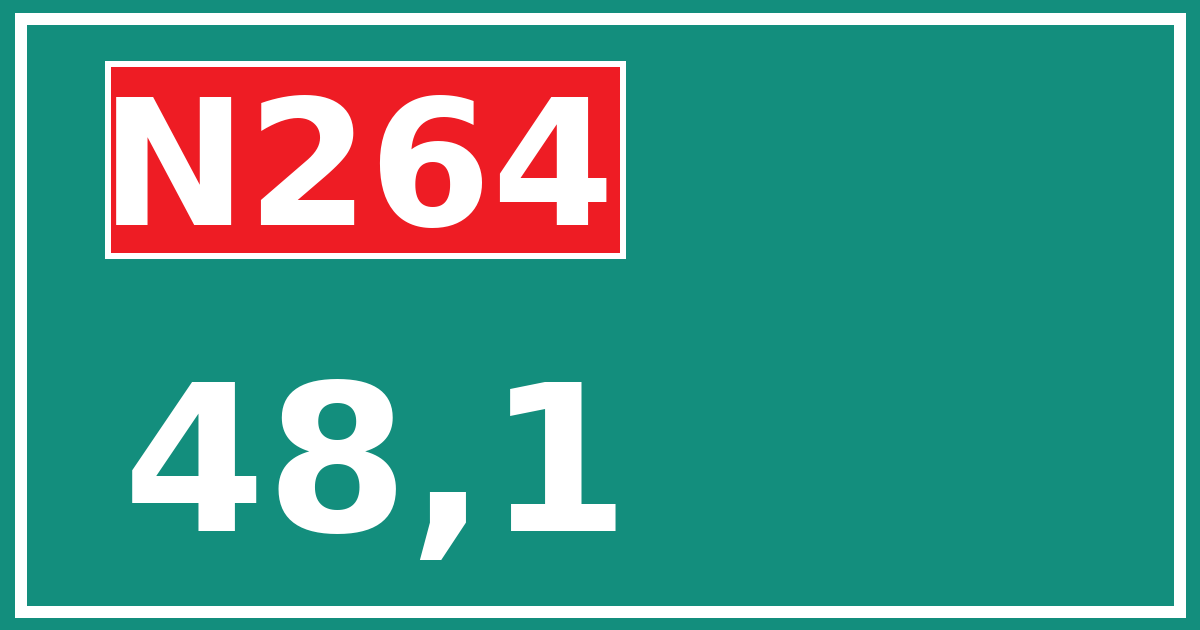 Hectometerbord N264 48,1