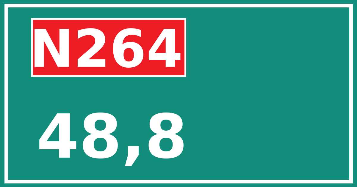 Hectometerbord N264 48,8