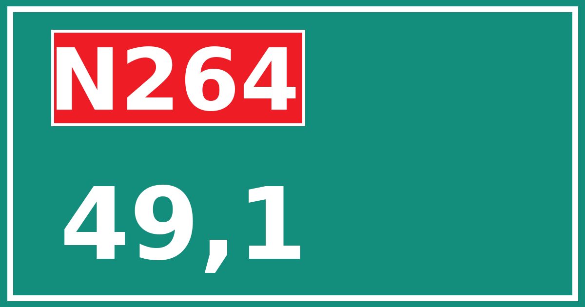 Hectometerbord N264 49,1