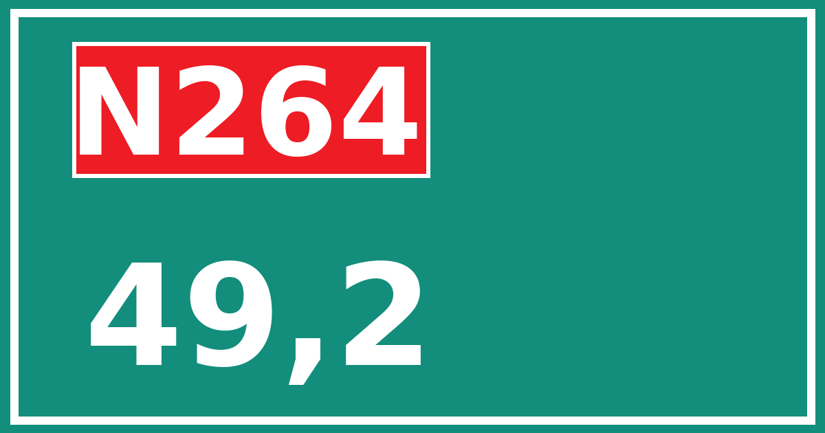 Hectometerbord N264 49,2
