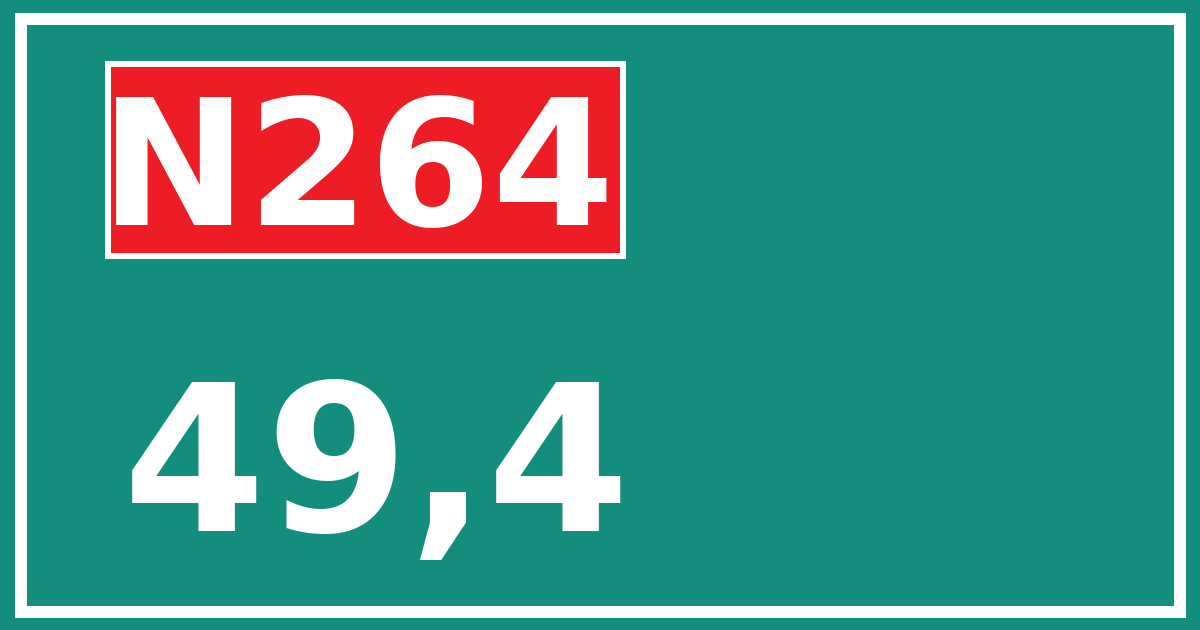 Hectometerbord N264 49,4