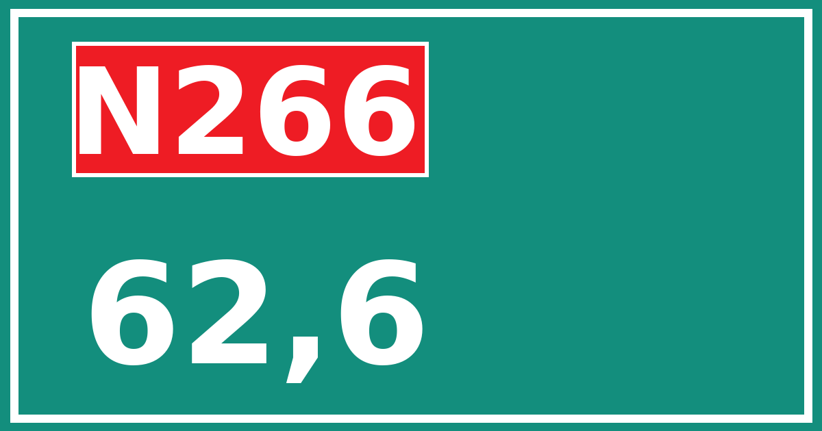 Hectometerbord N266 62,6