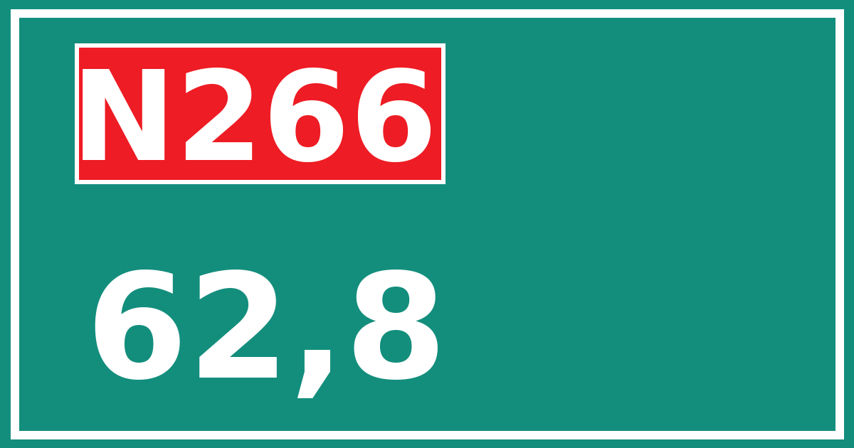 Hectometerbord N266 62,8