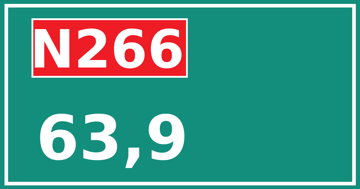 Hectometerbord N266 63,9