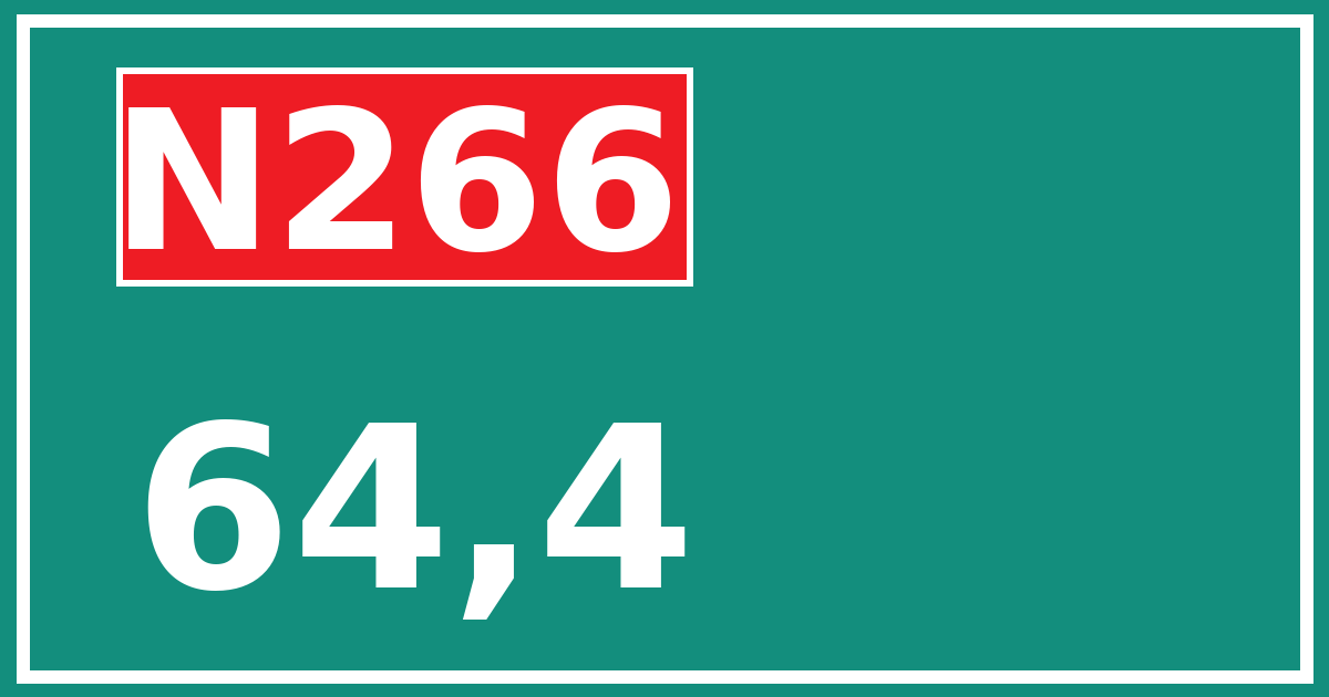 Hectometerbord N266 64,4