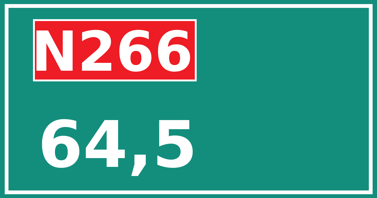 Hectometerbord N266 64,5