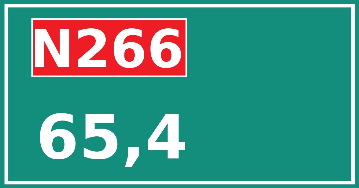 Hectometerbord N266 65,4