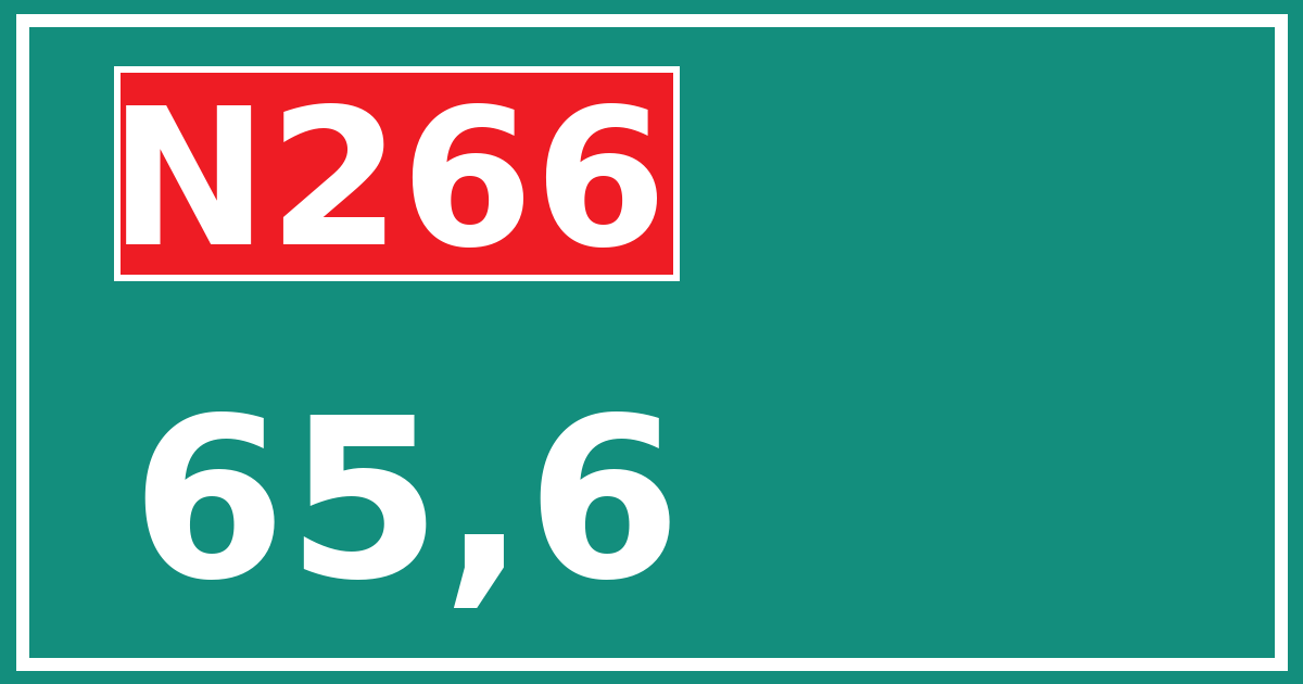 Hectometerbord N266 65,6