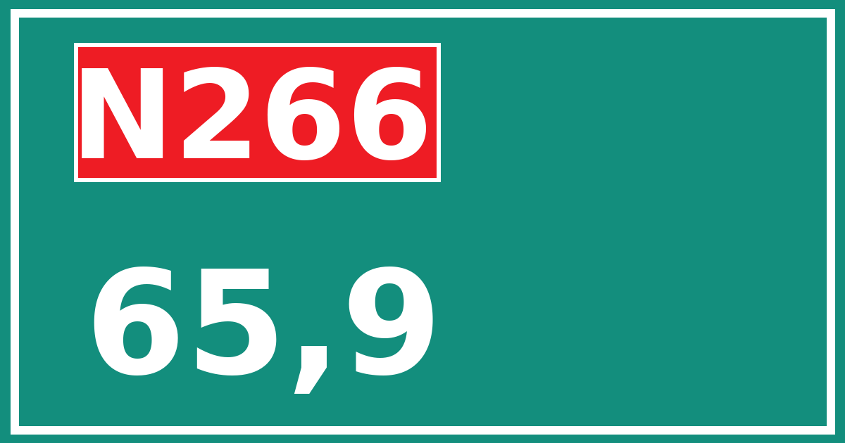 Hectometerbord N266 65,9