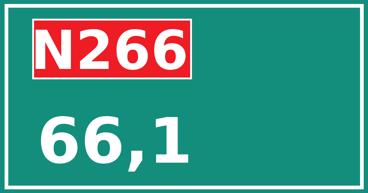 Hectometerbord N266 66,1