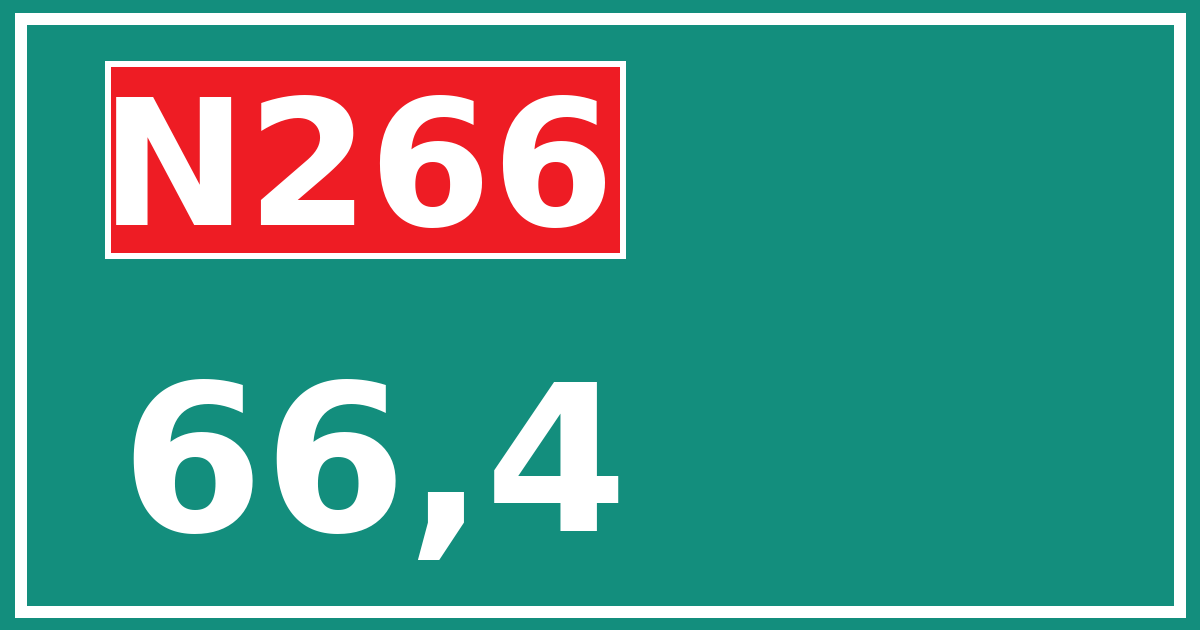 Hectometerbord N266 66,4