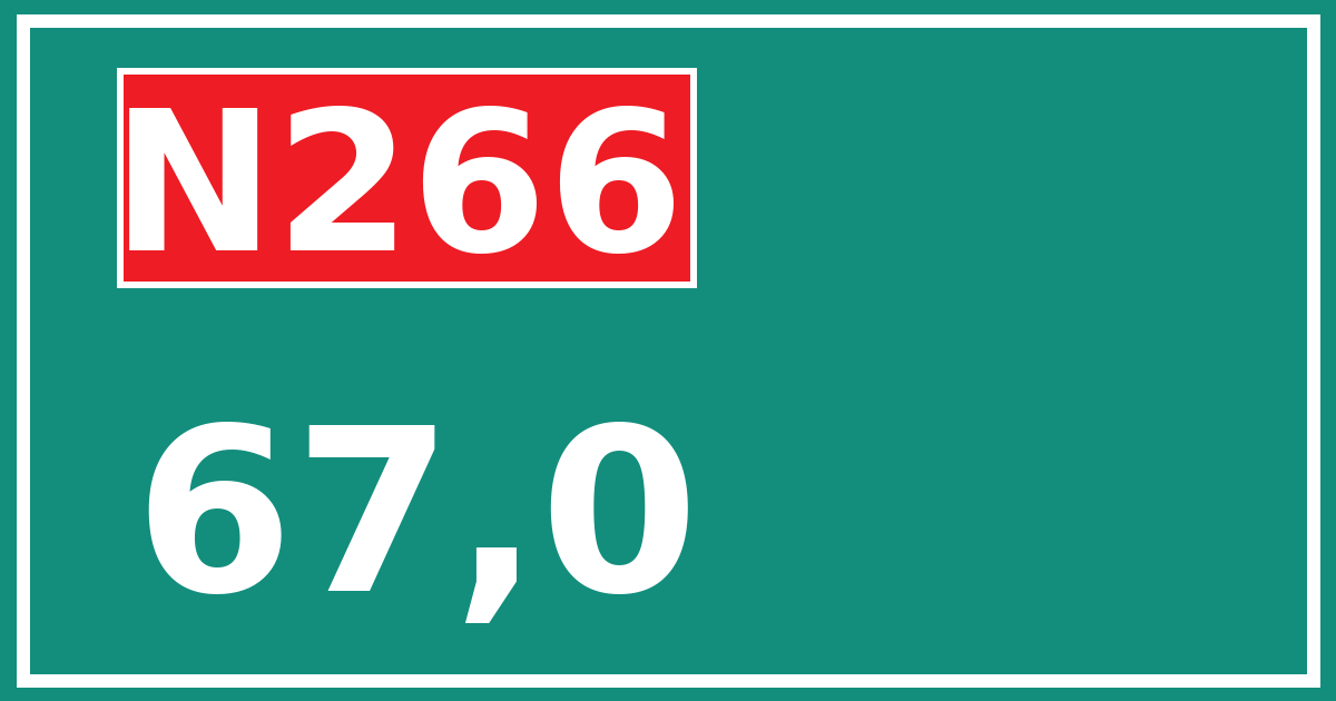 Hectometerbord N266 67,0