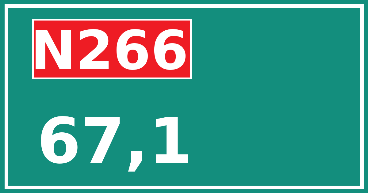 Hectometerbord N266 67,1