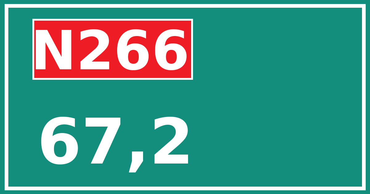 Hectometerbord N266 67,2