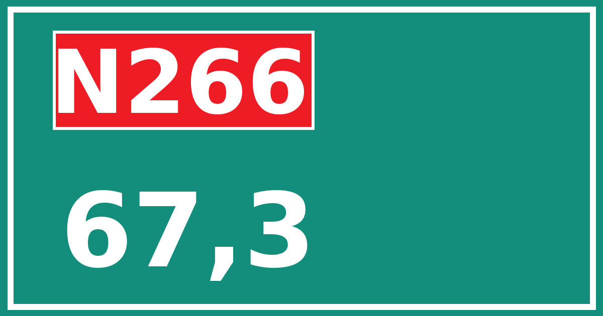 Hectometerbord N266 67,3