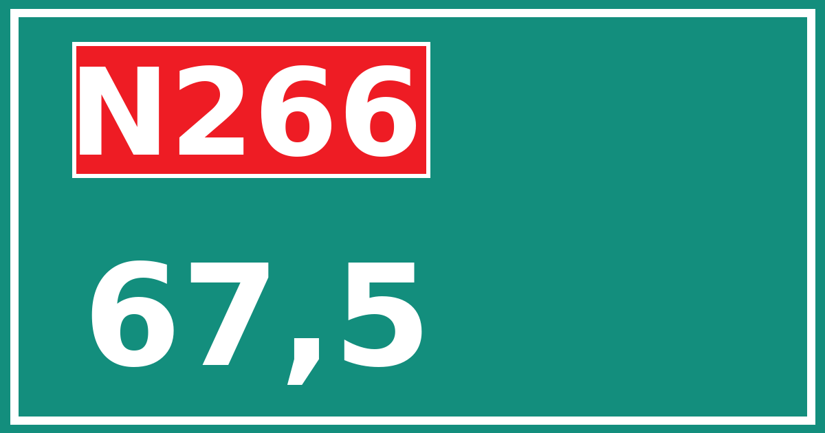 Hectometerbord N266 67,5