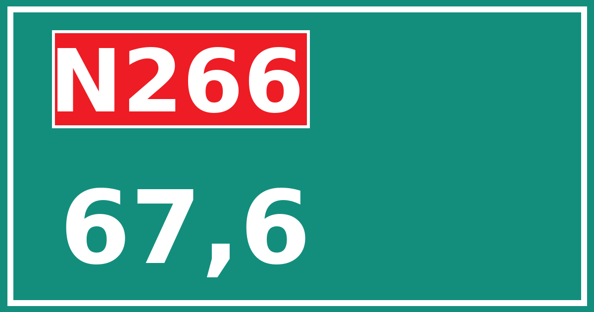 Hectometerbord N266 67,6