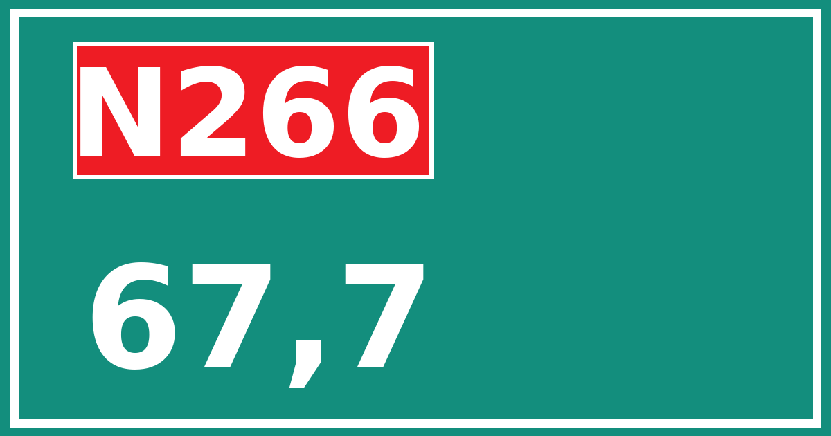 Hectometerbord N266 67,7