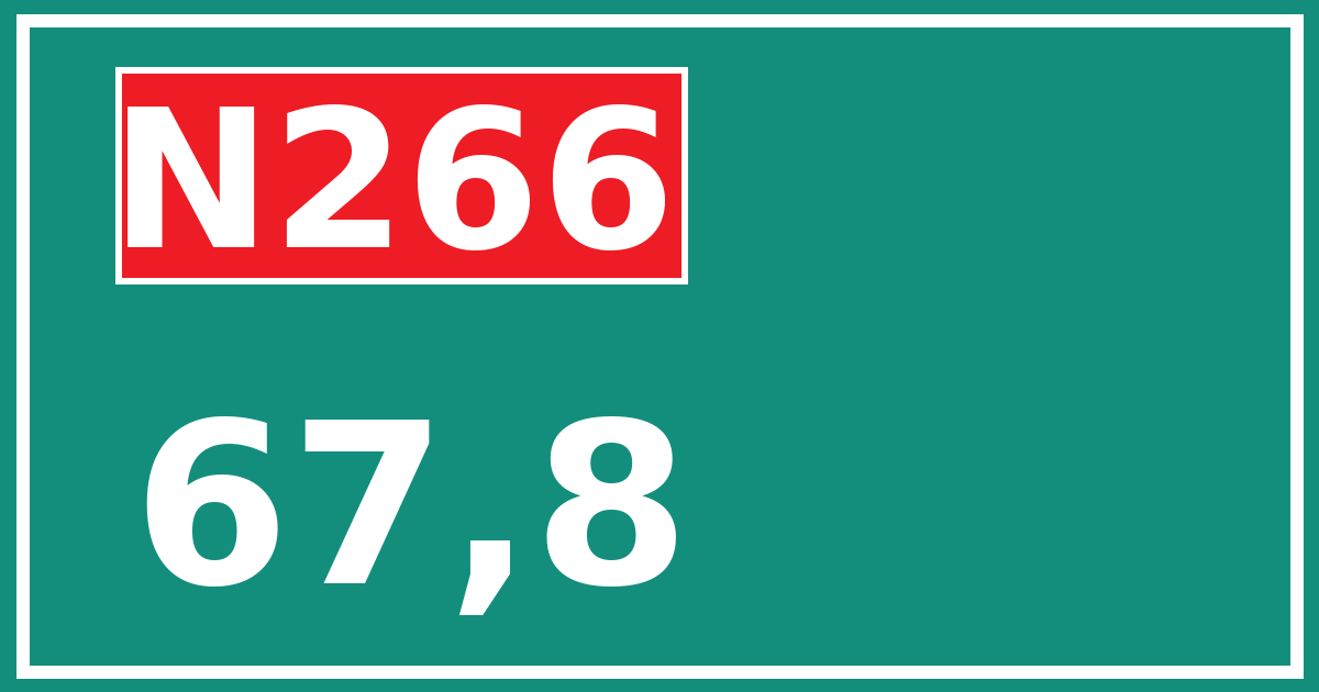 Hectometerbord N266 67,8