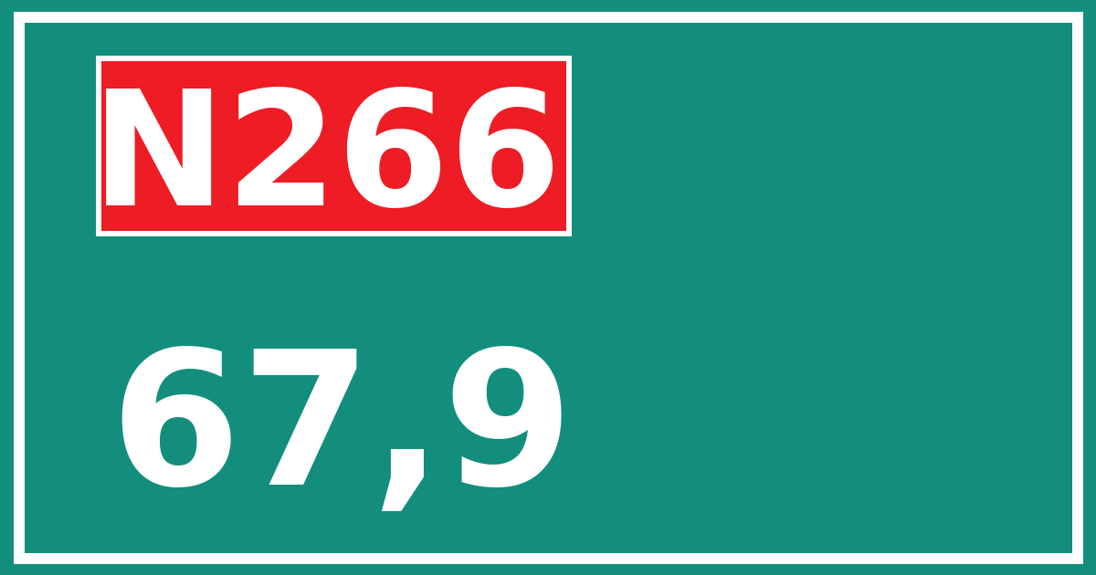Hectometerbord N266 67,9