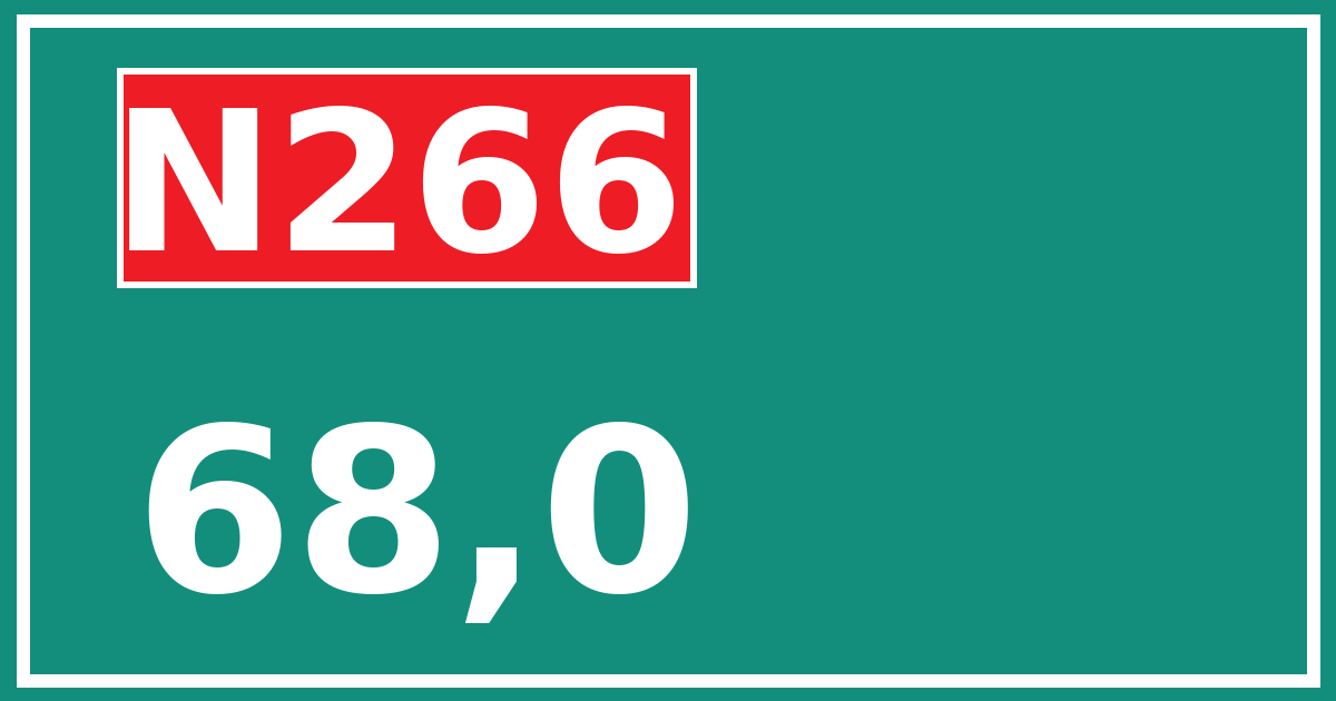 Hectometerbord N266 68,0