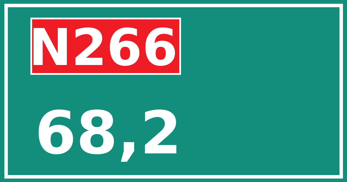 Hectometerbord N266 68,2