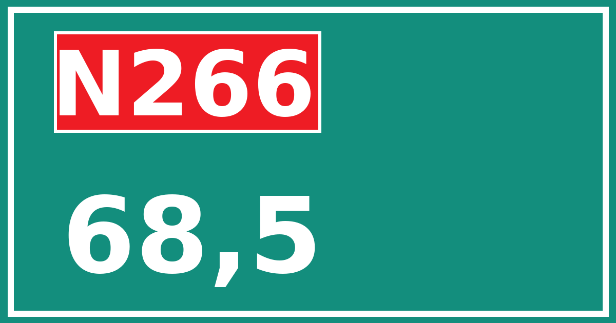Hectometerbord N266 68,5