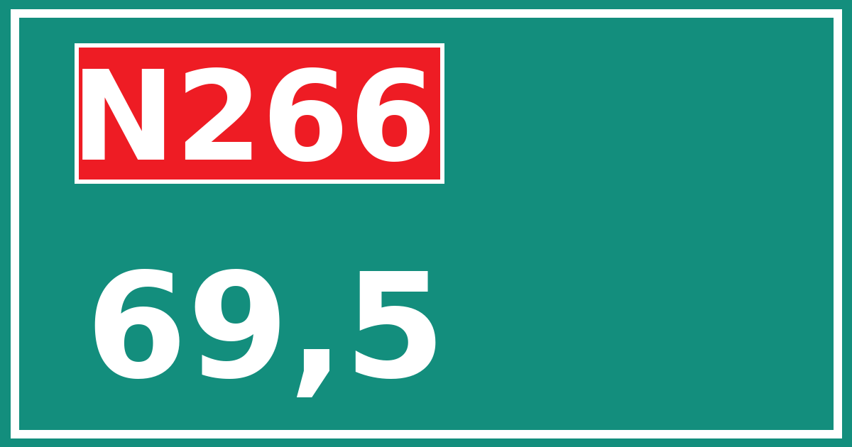 Hectometerbord N266 69,5