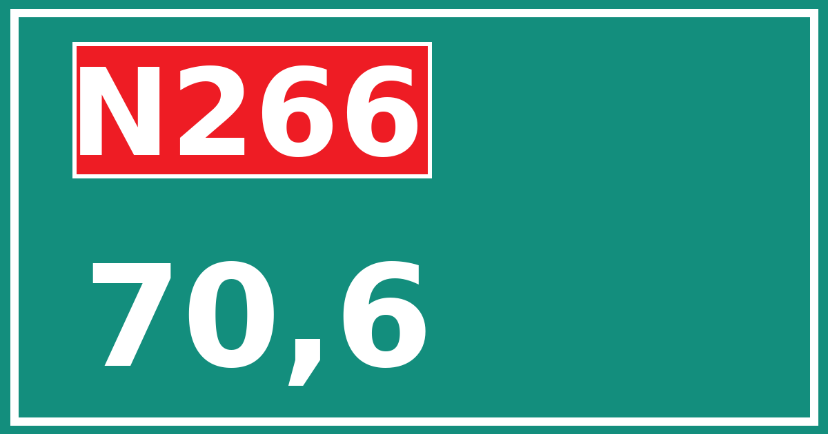 Hectometerbord N266 70,6