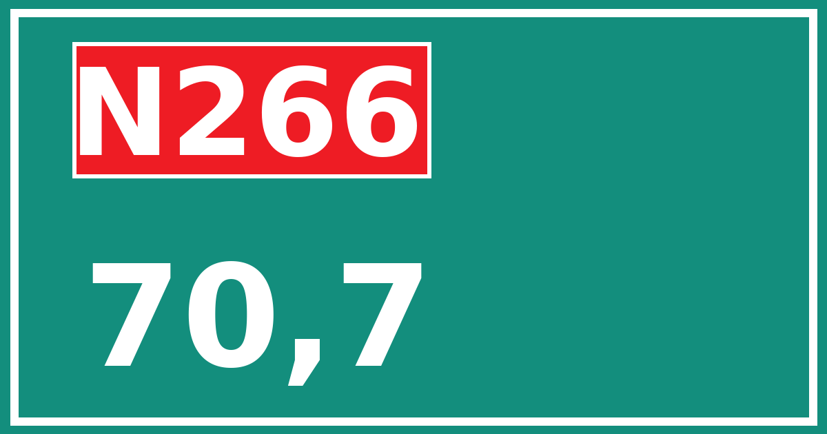 Hectometerbord N266 70,7