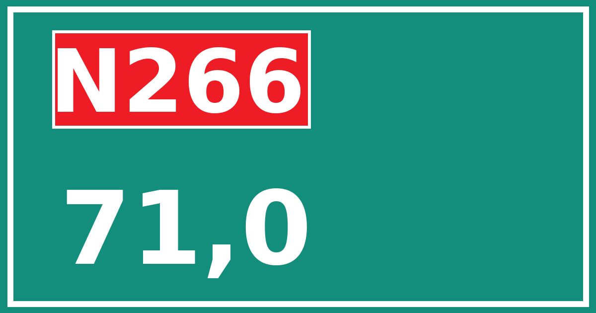 Hectometerbord N266 71,0