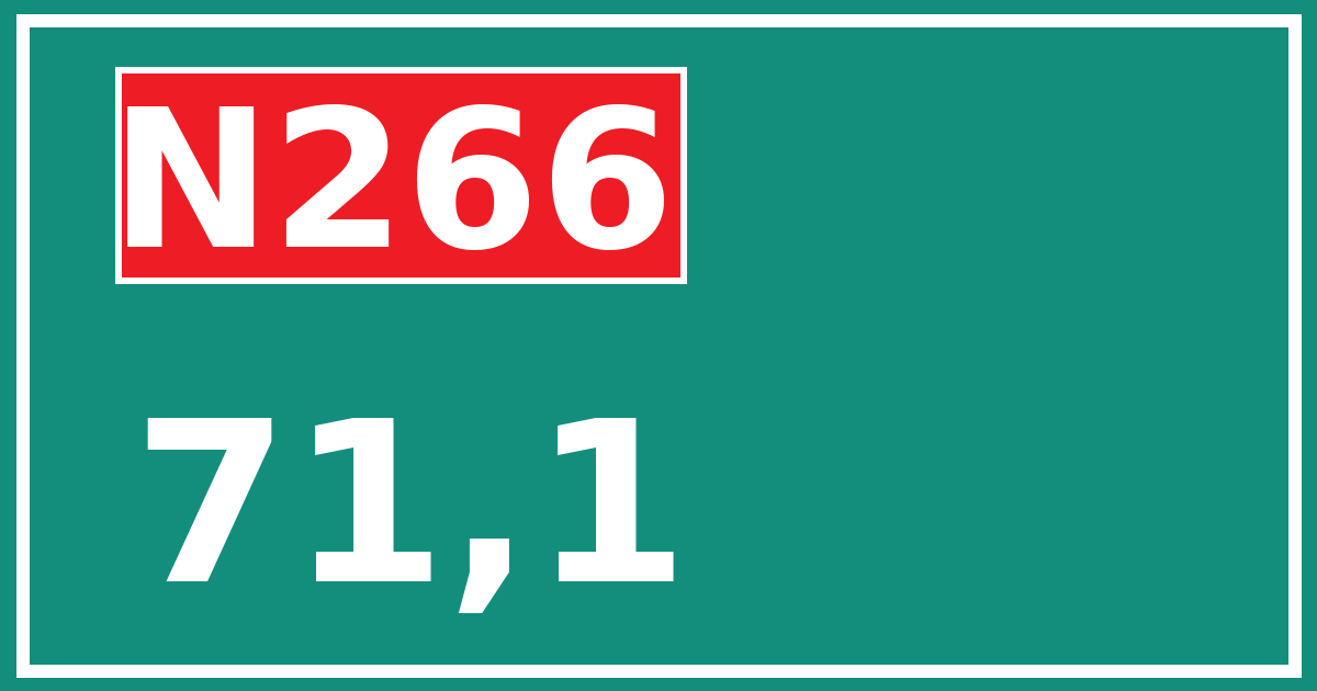 Hectometerbord N266 71,1