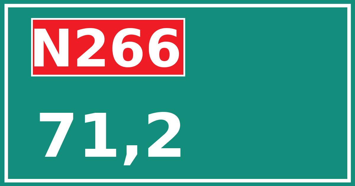 Hectometerbord N266 71,2